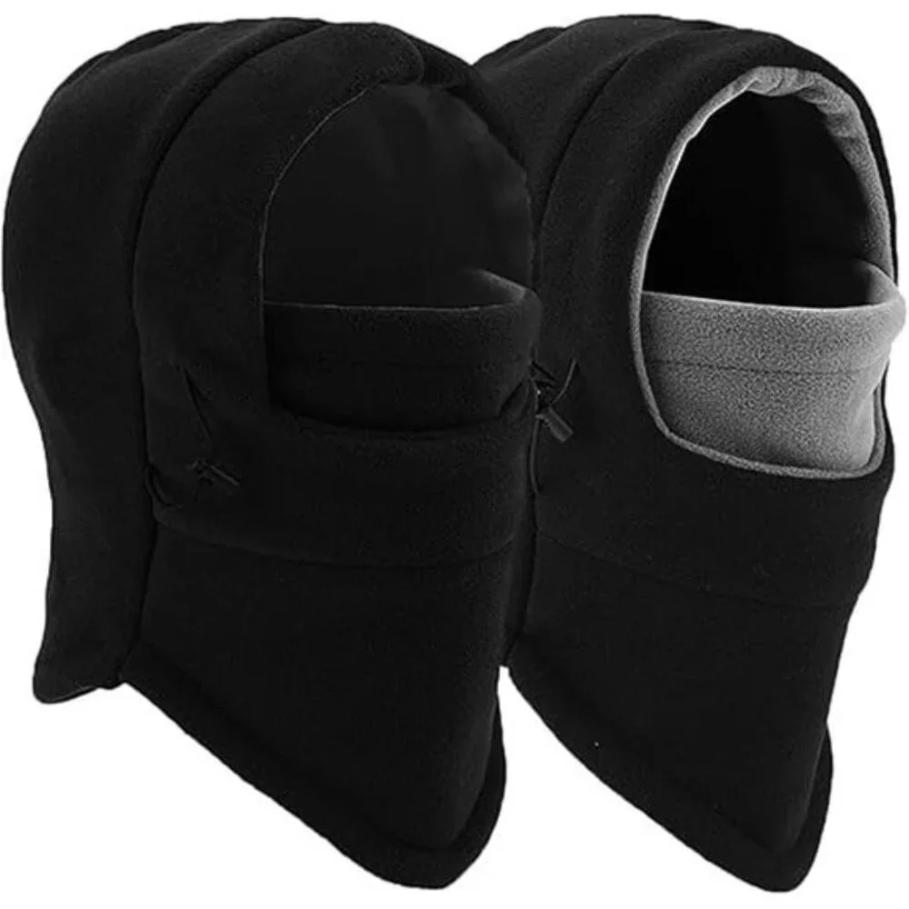 Balaclava Ski Mask 2 Pcs - Windproof Warmer Fleece Adjustable Winter Mask